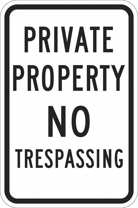Warning Sign 18 in Aluminum