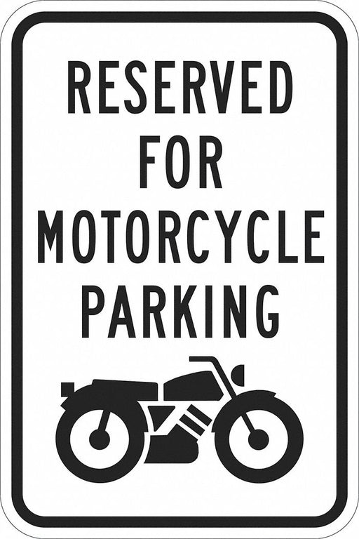 Motorcycle Parking Sign 18 x 12 