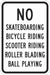Rflctv No Skateboards Sign 18x12in Alum