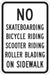 Rflctv No Skateboards Sign 18x12in Alum