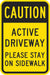 Facility Sign 18 in x 12 in Yellow