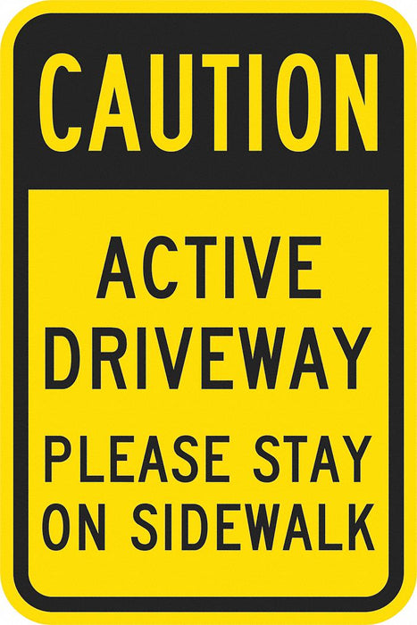 Traffic Sign 18 in x 12 in Yellow