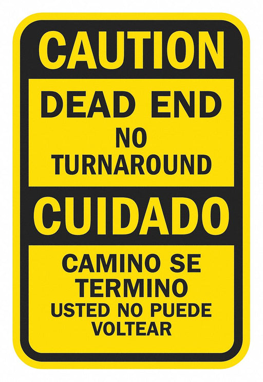 Traffic Sign 24 in x 18 in Yellow