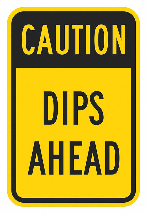 Traffic Sign 18 in x 12 in Yellow