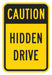 Traffic Sign 18 in x 12 in Yellow