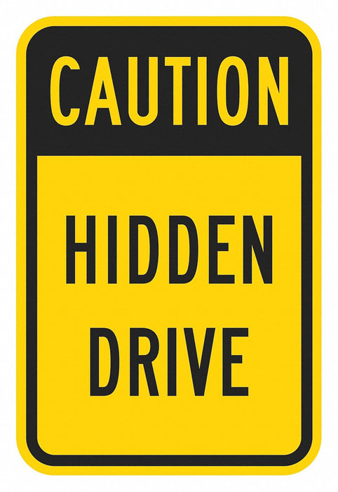 Traffic Sign 18 in x 12 in Yellow