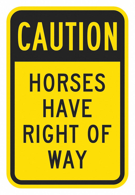 Traffic Sign 18 in x 12 in Yellow