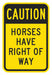 Traffic Sign 18 in x 12 in Yellow