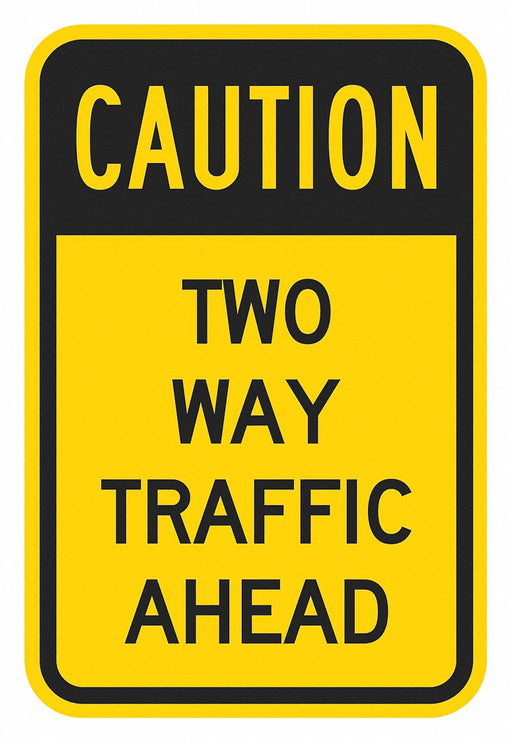Two-Way Traffic Sign 18 x 12 