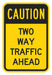 Traffic Sign 18 in x 12 in Yellow