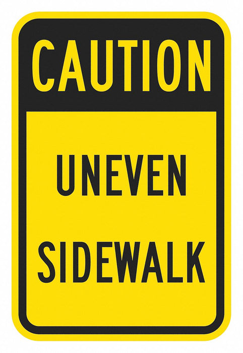 Rflctv Tripping Hazard Caut Sign 18x12in