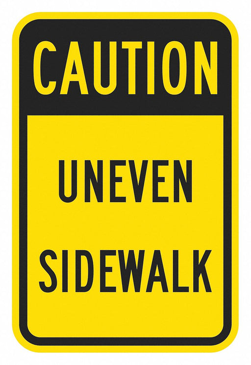 Rflctv Tripping Hazard Caut Sign 18x12in