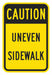 Rflctv Tripping Hazard Caut Sign 18x12in