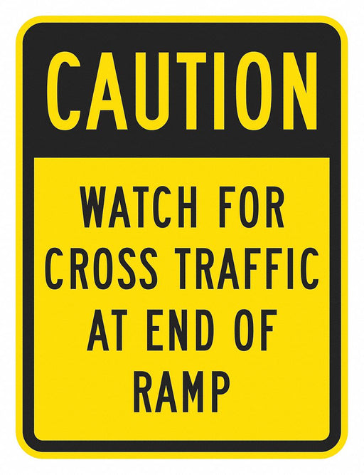 Traffic Sign 18 in x 12 in Yellow