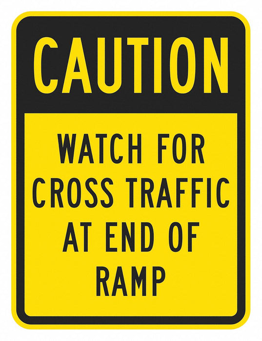 Traffic Sign 18 in x 12 in Yellow