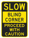 TrafficSign 18inx12in Black/Yellow