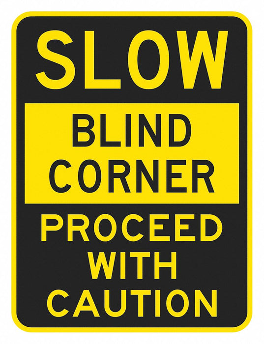 TrafficSign 18inx12in Black/Yellow