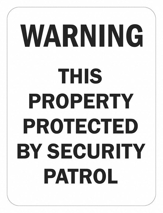 Rflctv Surveillance Warning Sign 18x12in