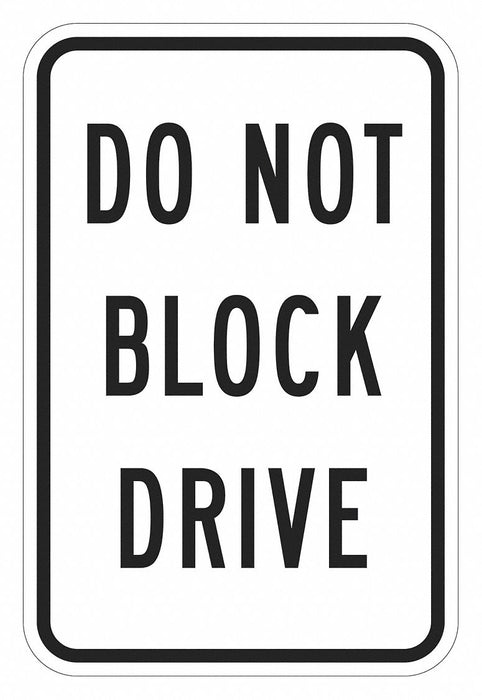Driveway No Parking Sign 18 x 12 