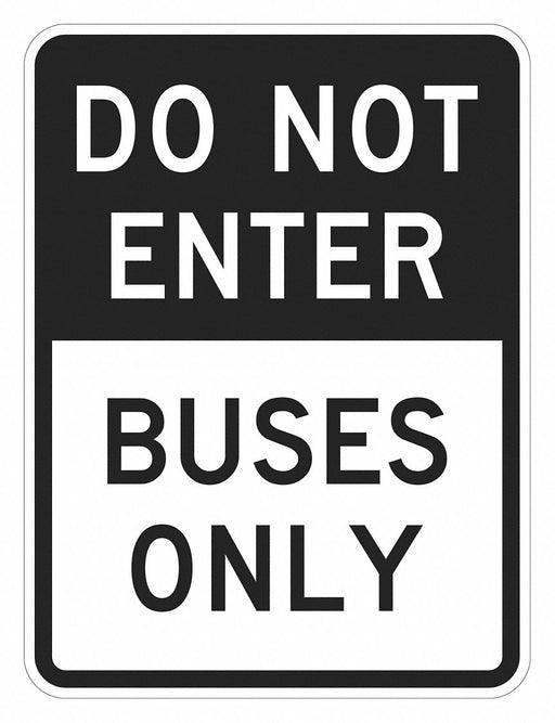 Traffic Sign 18 in x 12 in White