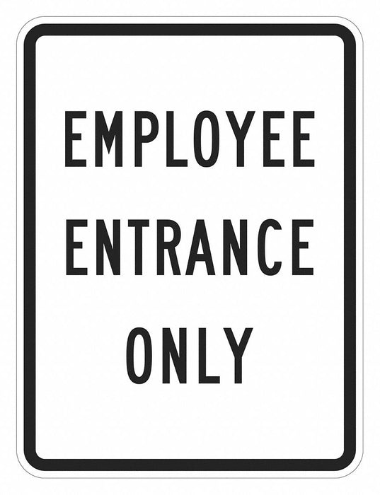 Rflctv Employee Visitor Sign 18x12in Alu