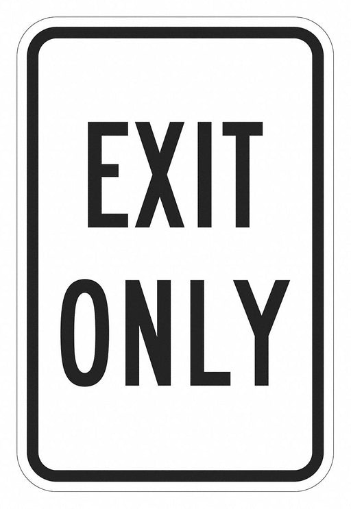 Exit Only Parking Sign 18 x 12 