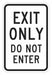 Exit Sign For Parking Lots 18 x 12 