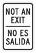 No Exit Sign For Parking Lots 18 x 12 