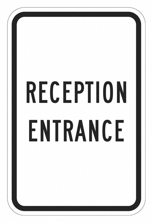 Reflective Visitors Sign 18x12in Alumin