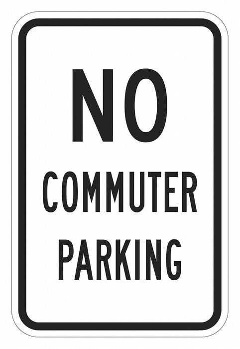 No Commuter Parking Sign 18 x 12 