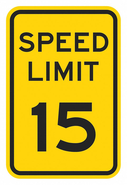 Traffic Sign 18 in x 12 in Yellow