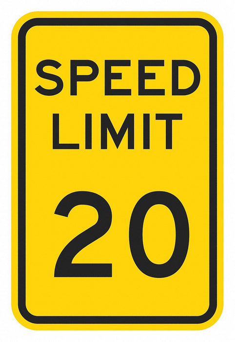 Traffic Sign 24 in x 18 in Yellow