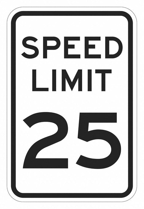 Traffic Sign 18 in x 12 in White