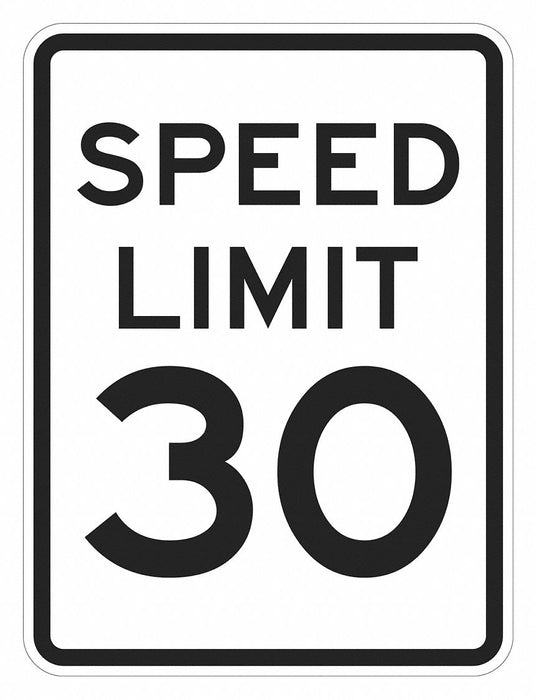 Traffic Sign 18 in x 12 in White