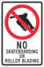Rflctv No Skateboards Sign 18x12in Alum