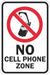 Reflective No Phone Sign 18x12in Alumin