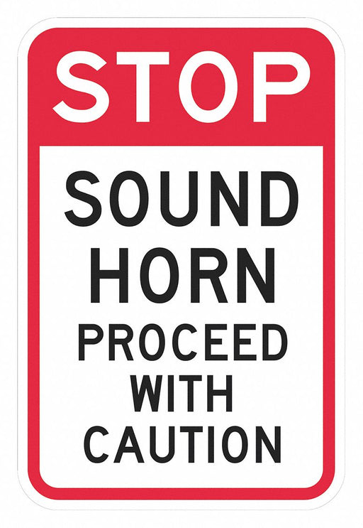 Rflctv Lift Truck Trfc Stop Sign 18x12in