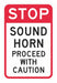 Rflctv Lift Truck Trfc Stop Sign 18x12in