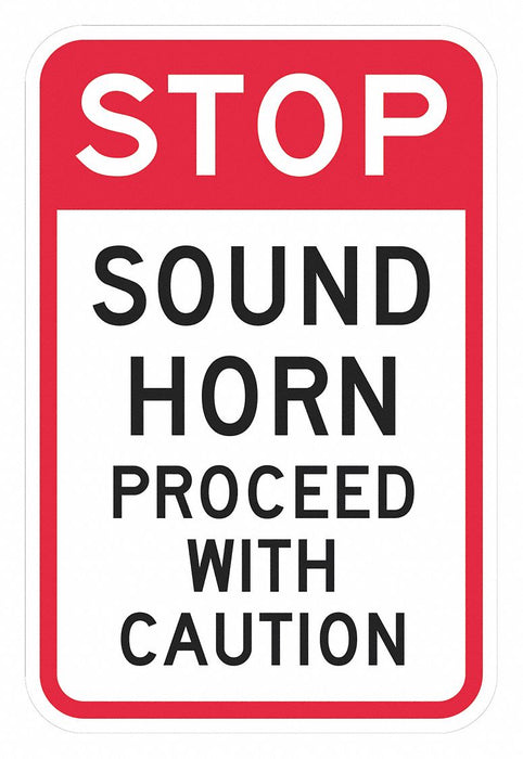 Rflctv Lift Truck Trfc Stop Sign 18x12in
