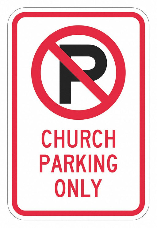 Church Parking Sign 18 x 12 