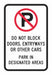 Door No Parking Sign 18 x 12 