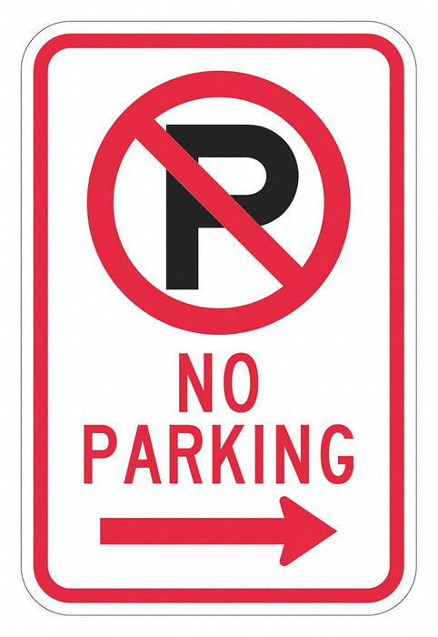 No Parking Sign 18 x 12 