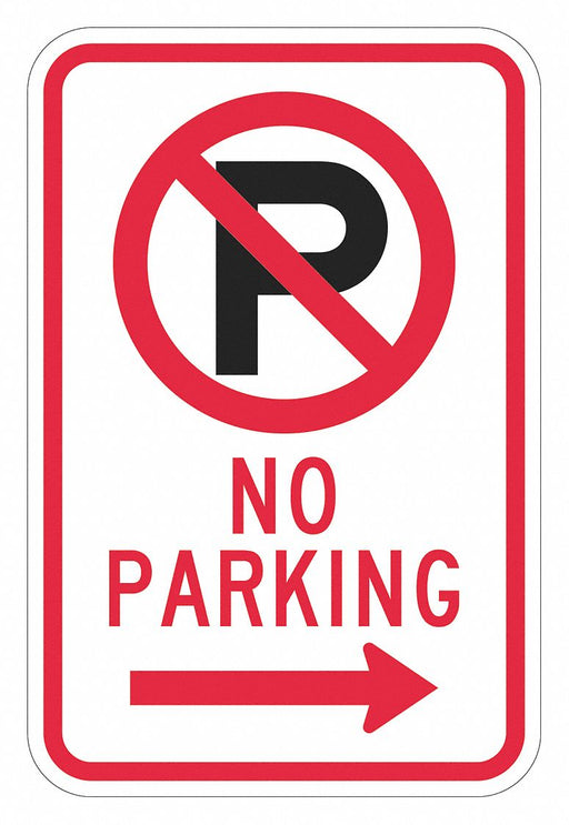 No Parking Sign 18 x 12 