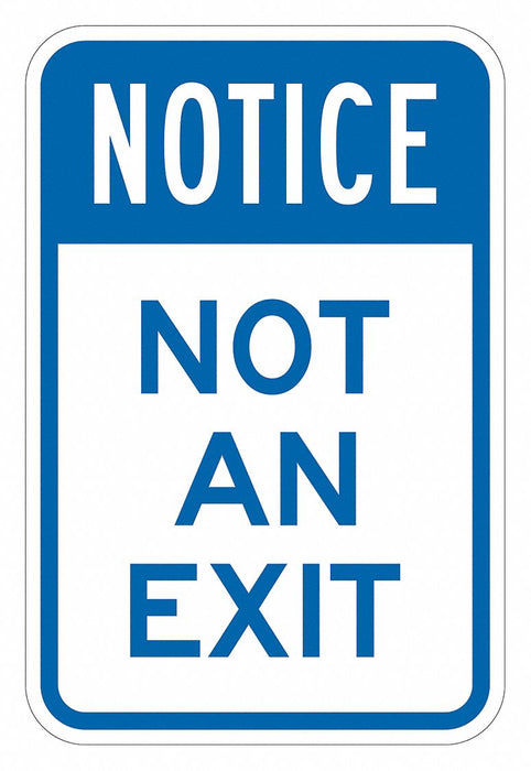 No Exit Sign For Parking Lots 18 x 12 