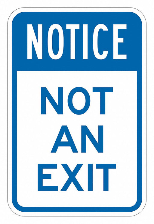 No Exit Sign For Parking Lots 18 x 12 