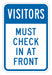 Rflctv Visitors Sign 18x12in Alum