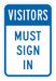 Rflctv Visitors Sign 18x12in Alum