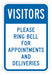 Rflctv Visitors Sign 18x12in Aluminum