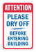 Accdent Prevntion Attention Sign 18x12in