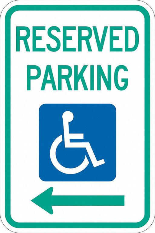 Reserved Parking Parking Sign 18 x 12 
